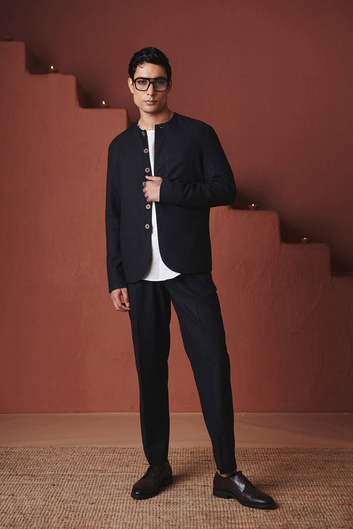 Kohl Co-Linen Men's Round Neck Jacket - image 7