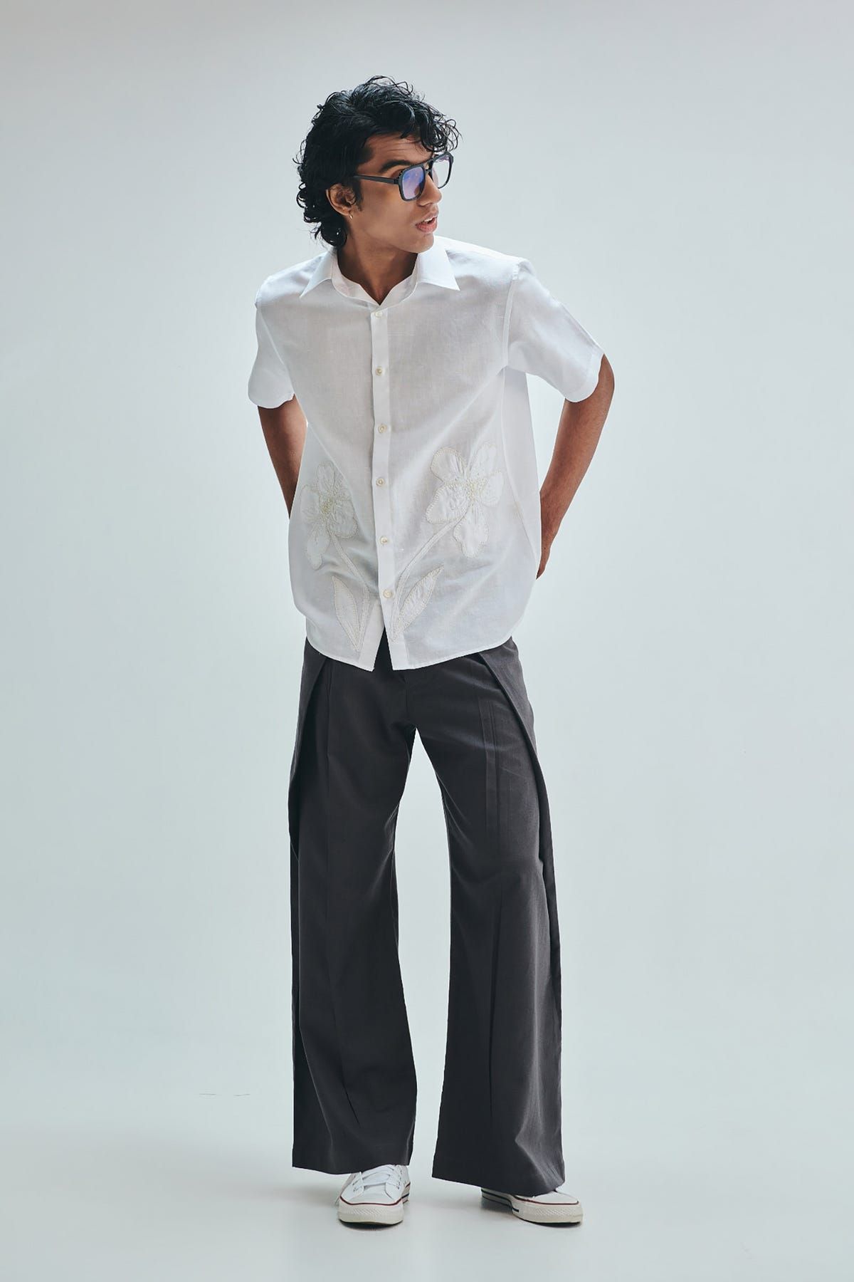 Pebble Co-Linen Men’s Overfold Trousers - image 3