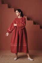 Brick Co-Linen Sack Dress view 2