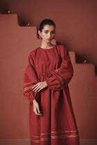 Brick Co-Linen Sack Dress view 6