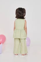 Pista Linen Girls Lace Peplum Set - Sale view 3