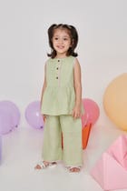 Pista Linen Girls Lace Peplum Set - Sale view 5