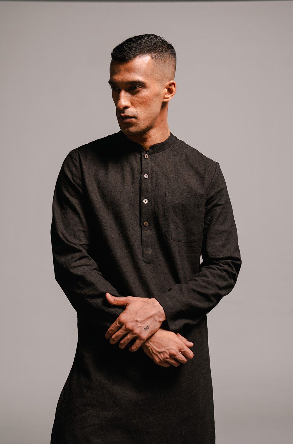 Carbon Co-Linen Men's Classic Kurta - Sale - image 1