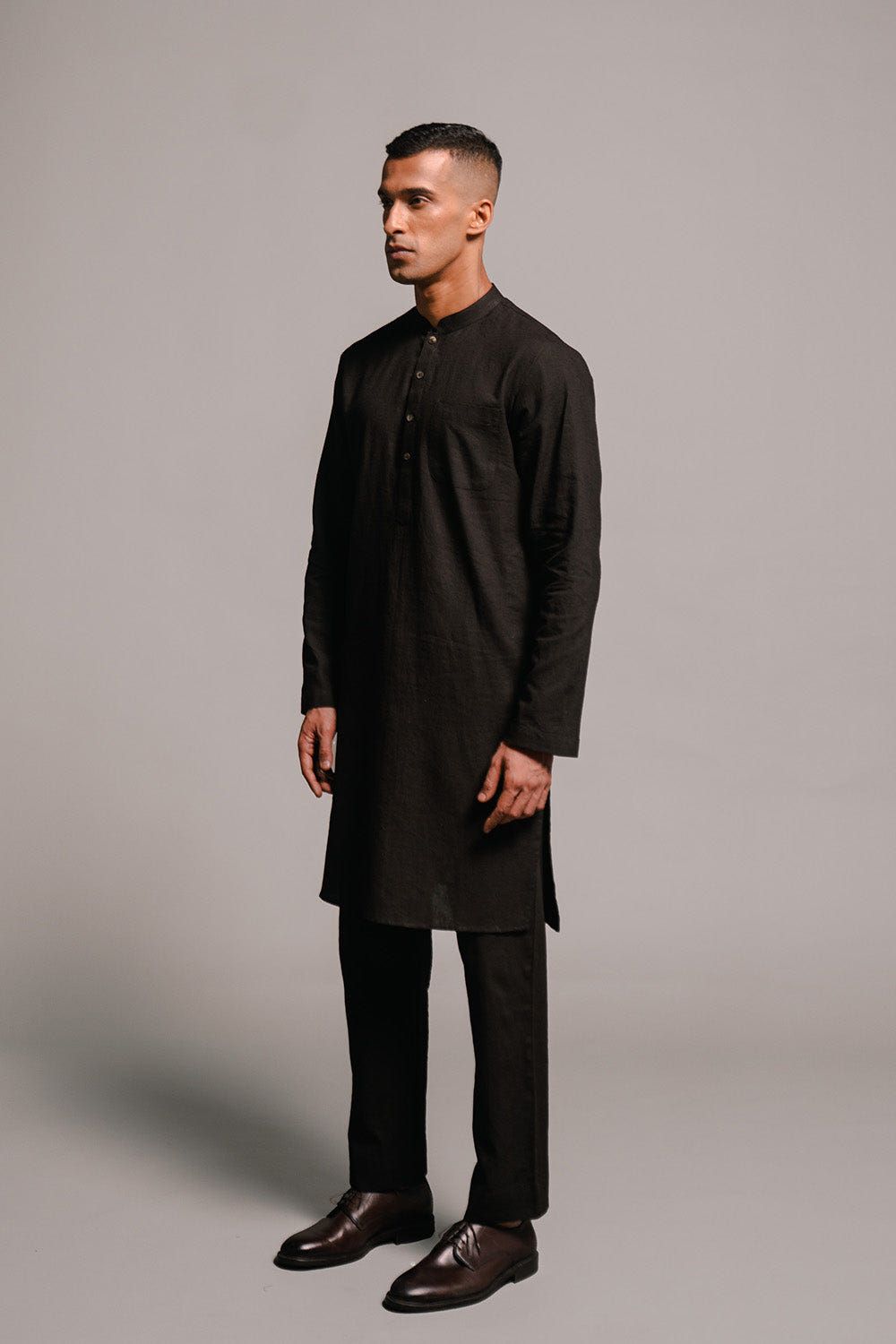 Carbon Co-Linen Men's Classic Kurta - Sale - image 3