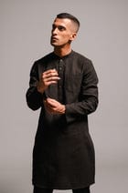 Carbon Co-Linen Men's Classic Kurta - Sale view 4