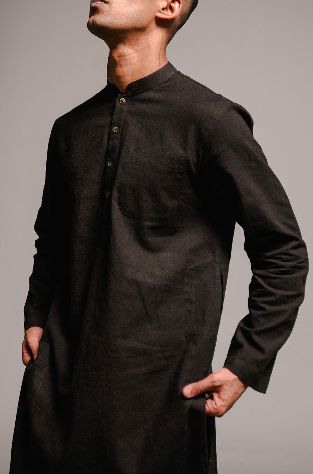 Carbon Co-Linen Men's Classic Kurta - Sale - image 5