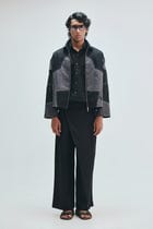Linen Kantha Men’s Applique Panelled Jacket view 1