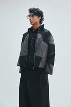 Linen Kantha Men’s Applique Panelled Jacket view 2