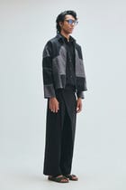 Linen Kantha Men’s Applique Panelled Jacket view 3