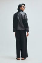 Linen Kantha Men’s Applique Panelled Jacket view 6