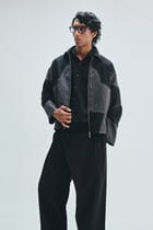 Linen Kantha Men’s Applique Panelled Jacket view 9