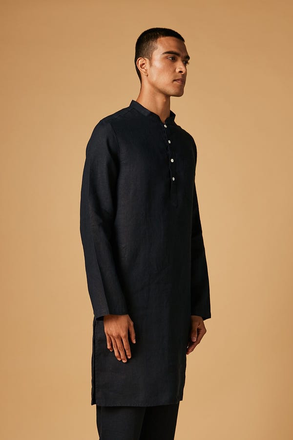 Saphed — Kohl Co-Linen Men's Classic Kurta Set