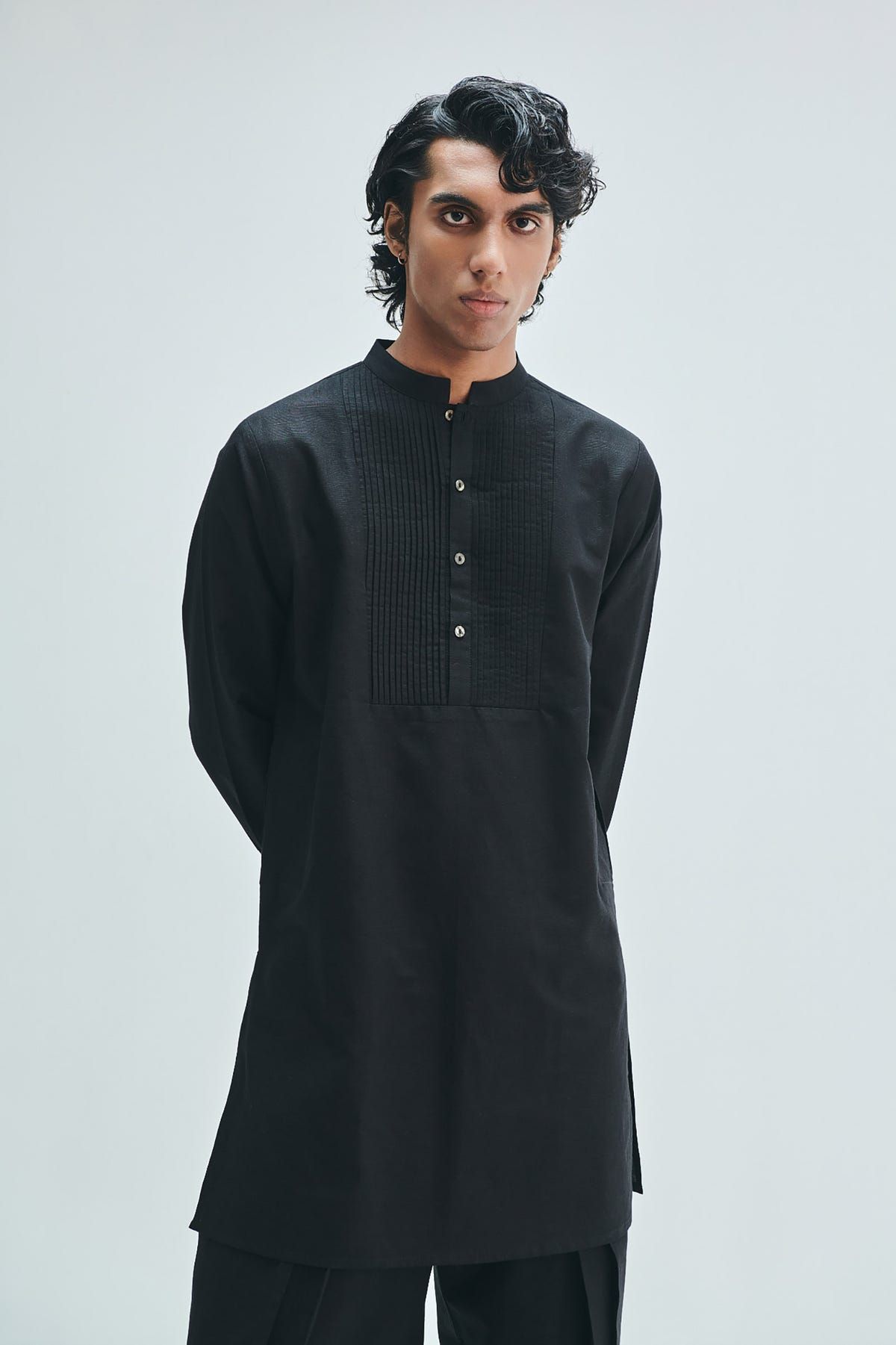 Kohl Co-Linen Men's Pleated Yoke Kurta - image 3