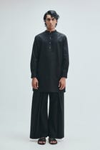 Kohl Co-Linen Men's Pleated Yoke Kurta view 4