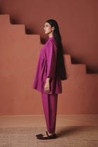 Orchid Co-Linen Gathered Shirt Set - Sale view 2