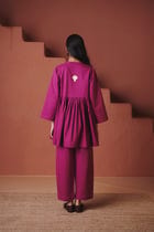 Orchid Co-Linen Gathered Shirt Set - Sale view 5