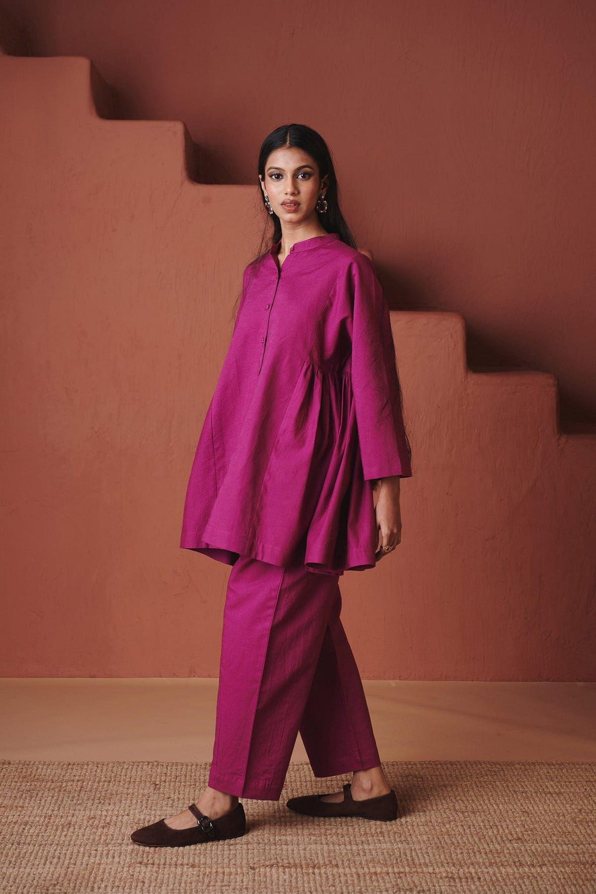 Orchid Co-Linen Gathered Shirt Set - Sale - image 6