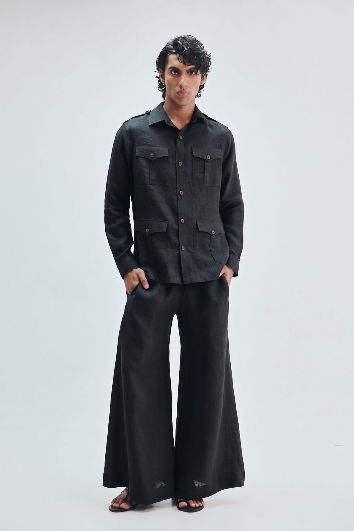 Kohl Co-Linen Men's Safari Overshirt Set - image 2