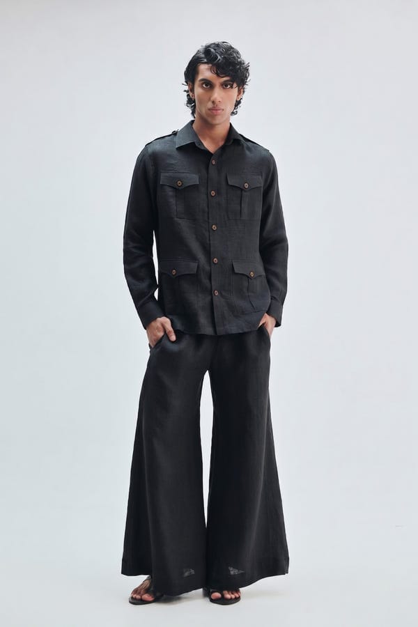 Saphed — Kohl Co-Linen Men's Safari Overshirt Set