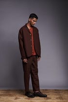 Coffee Co-Linen Men's Relaxed Blazer view 6
