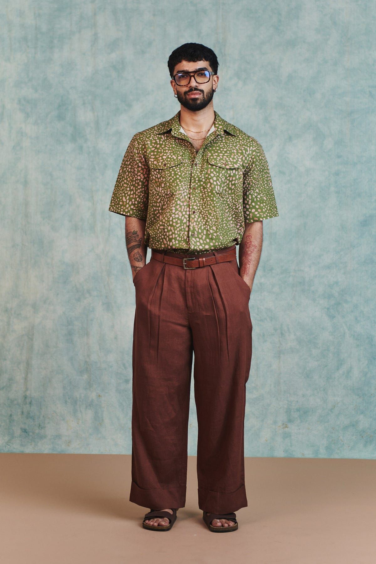 Blot Co-Linen Men's Flap Pocket Shirt - image 5