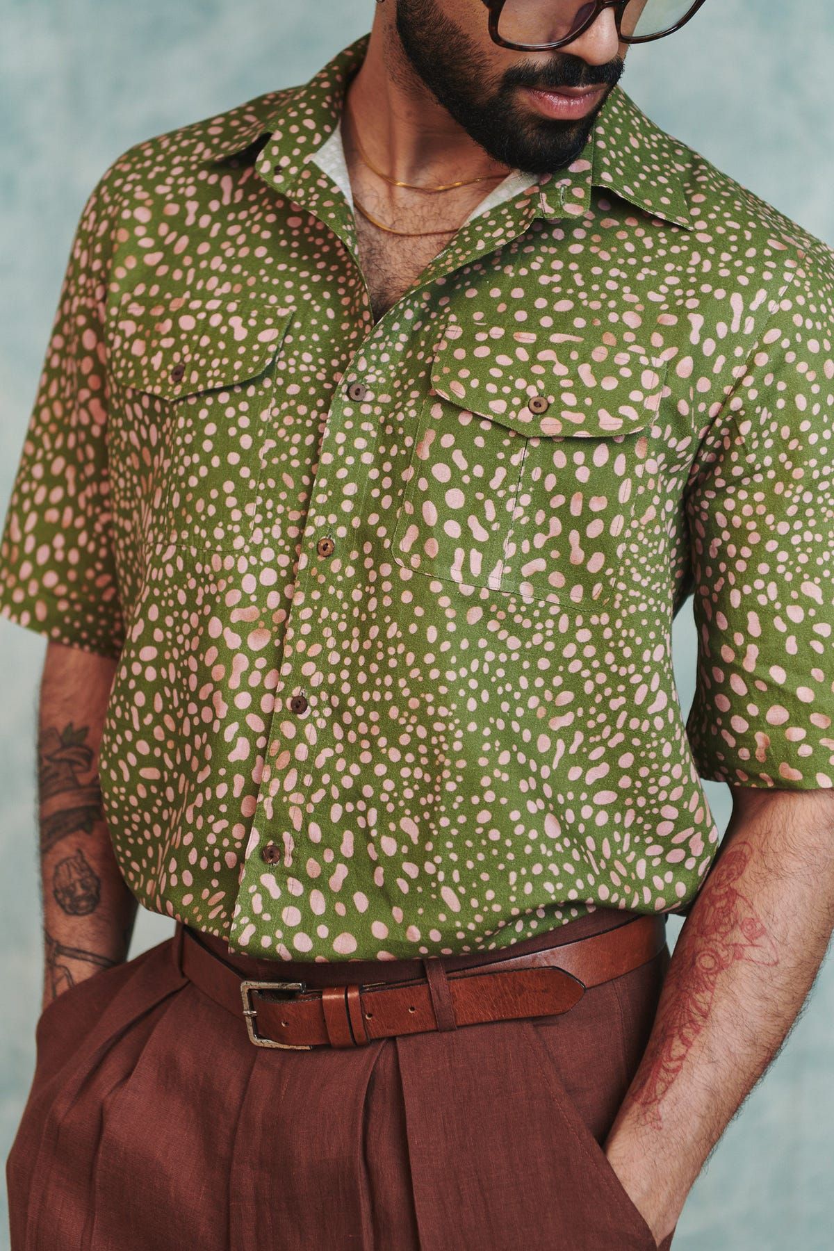 Blot Co-Linen Men's Flap Pocket Shirt - image 6