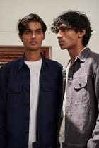 Neel Linen Denim Jacket view 11