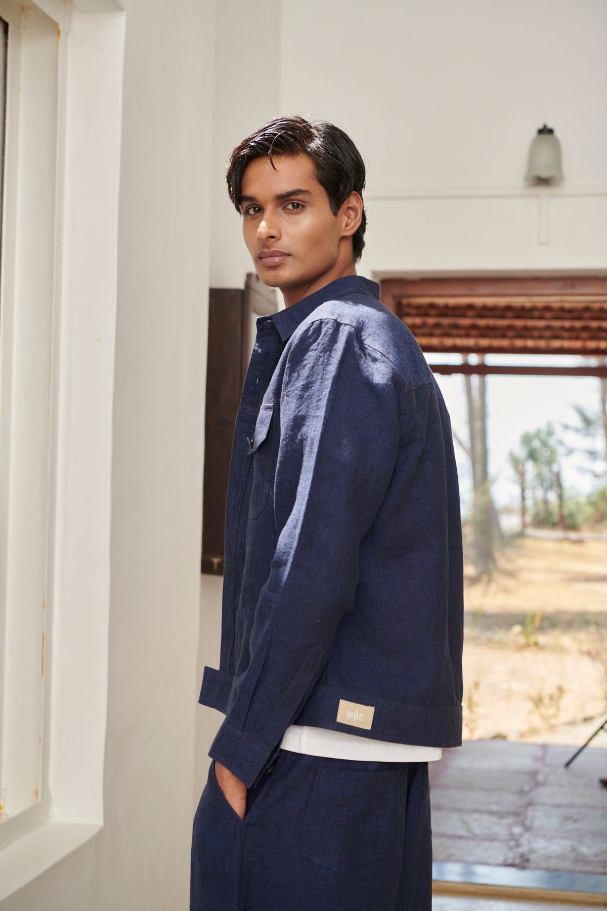 Neel Linen Denim Jacket - image 3