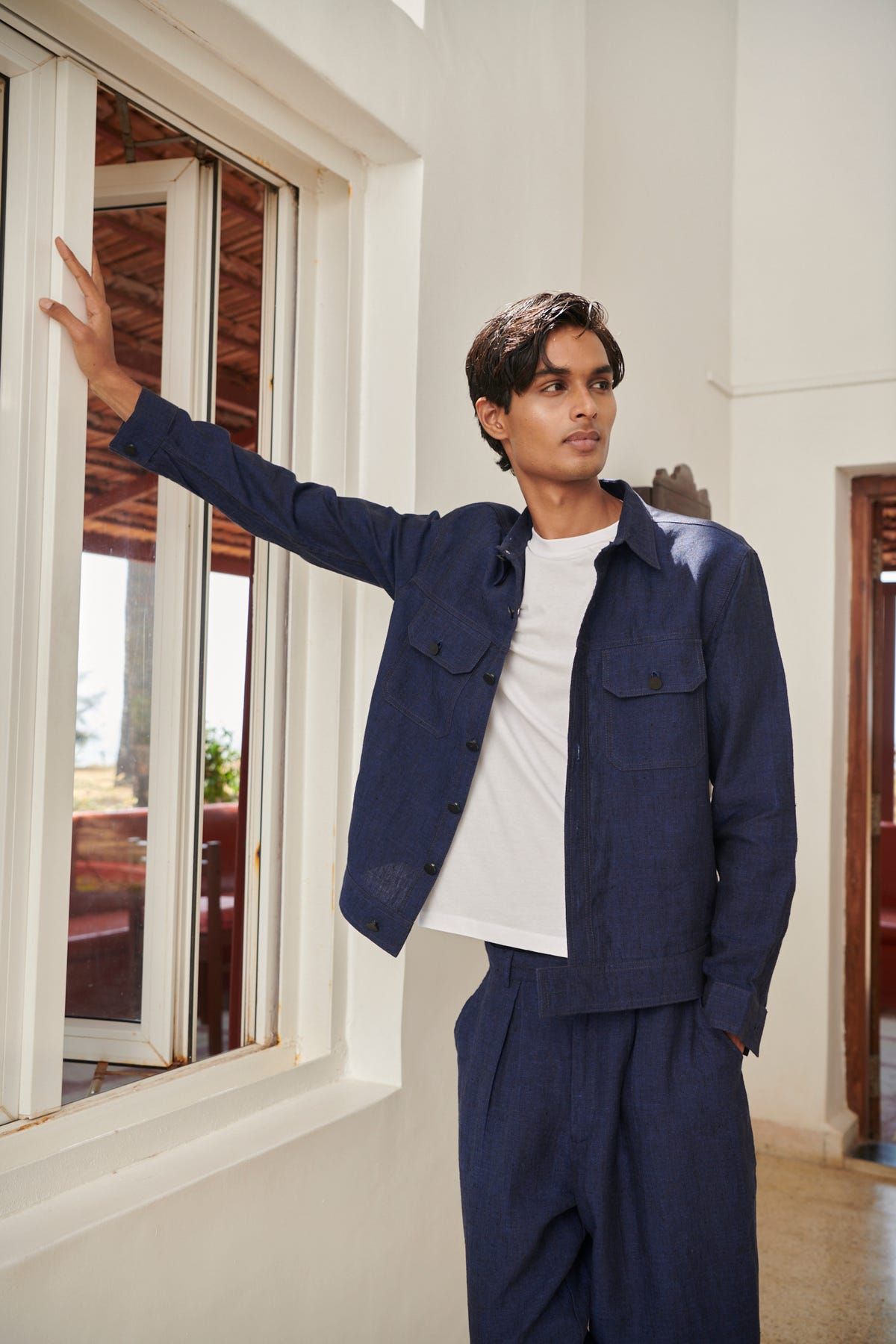 Neel Linen Denim Jacket - image 6