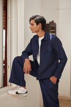 Neel Linen Denim Jacket view 9
