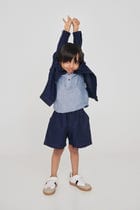 Neel Linen Denim Boys Jacket Set - Sale view 4