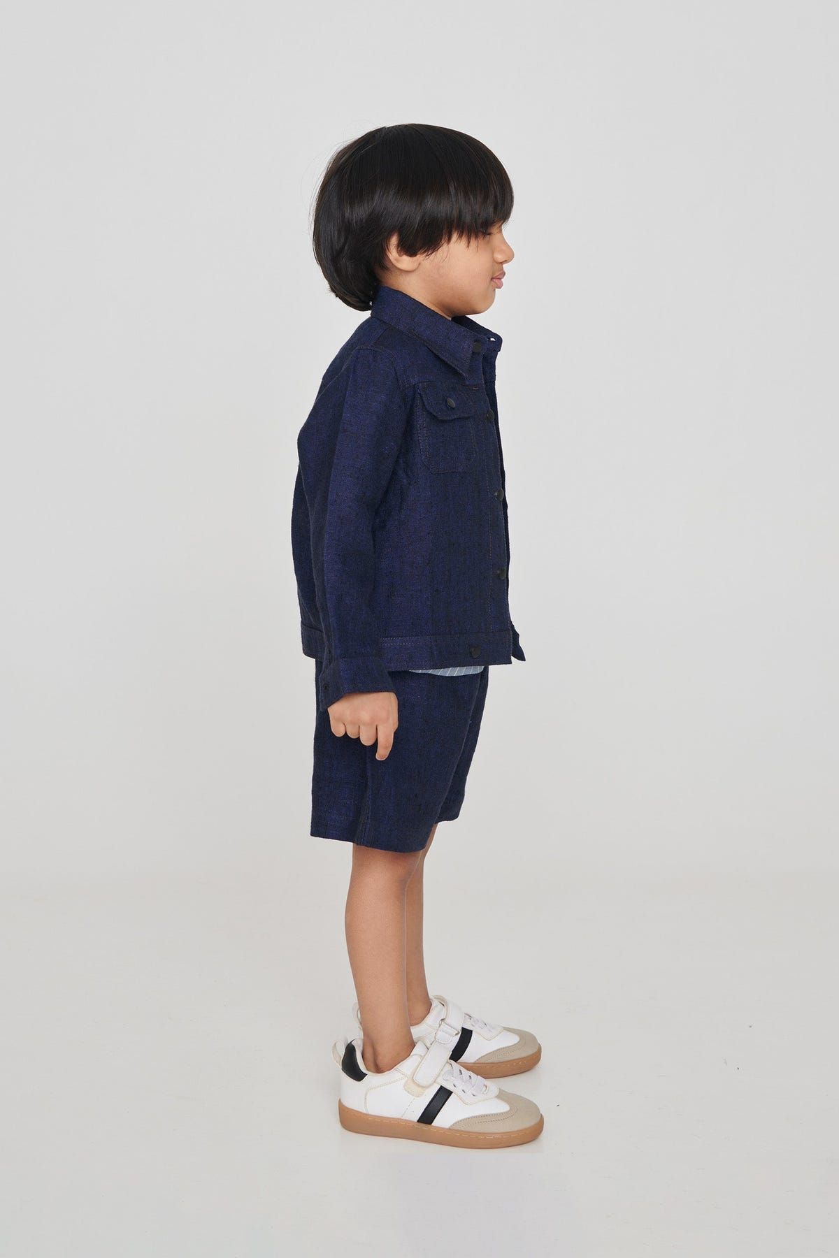 Neel Linen Denim Boys Jacket Set - Sale - image 6