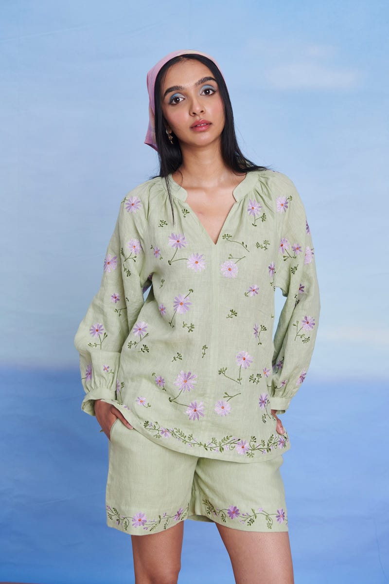 Pista Linen Billow Top