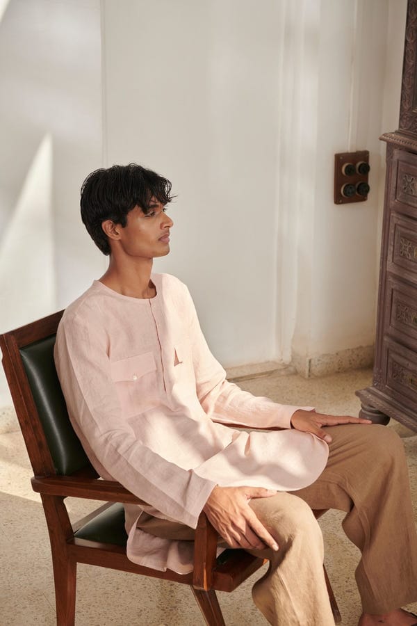Saphed — Mousse Linen Men's Boho Pants - Sale
