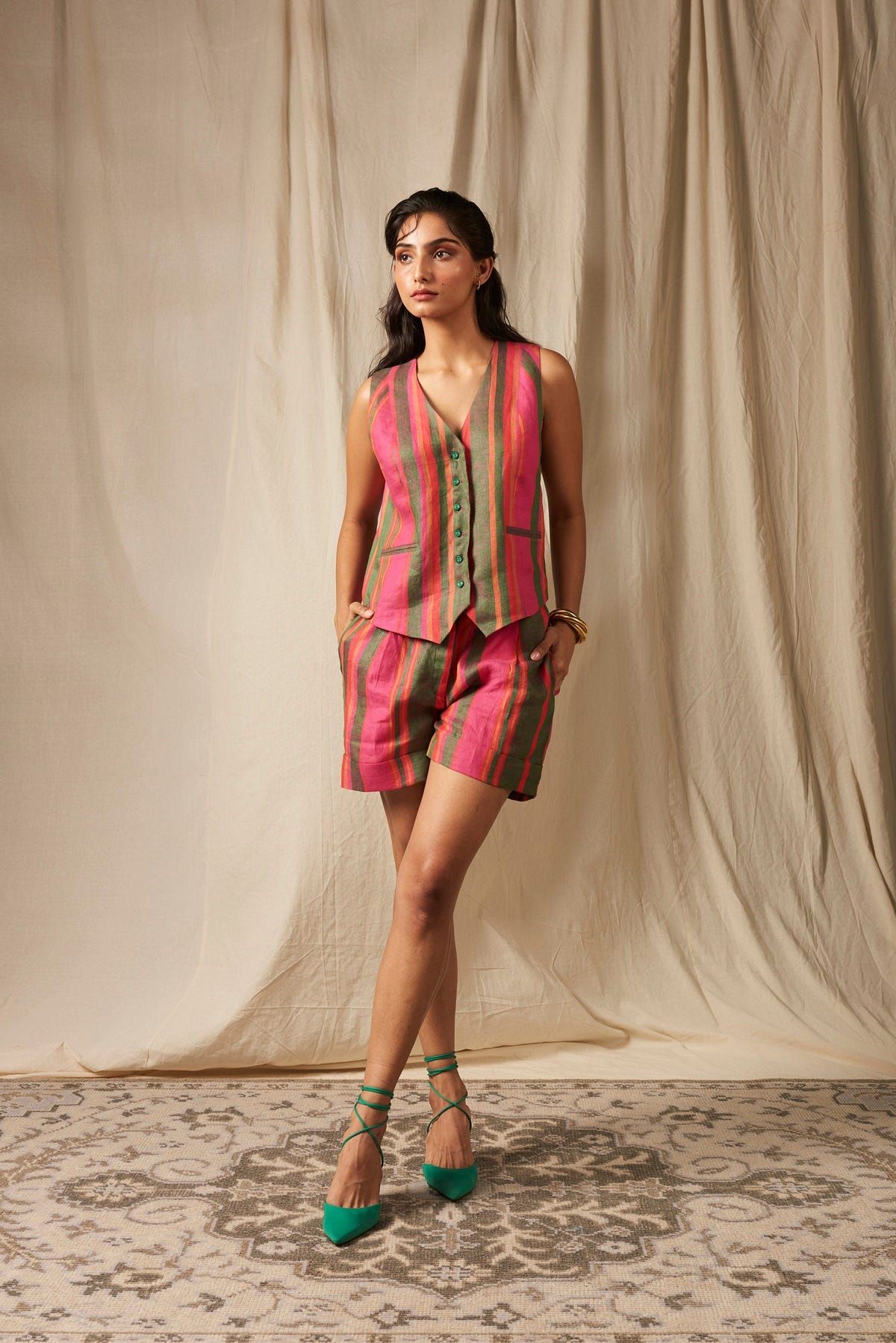 Surekha Linen Waistcoat - image 5