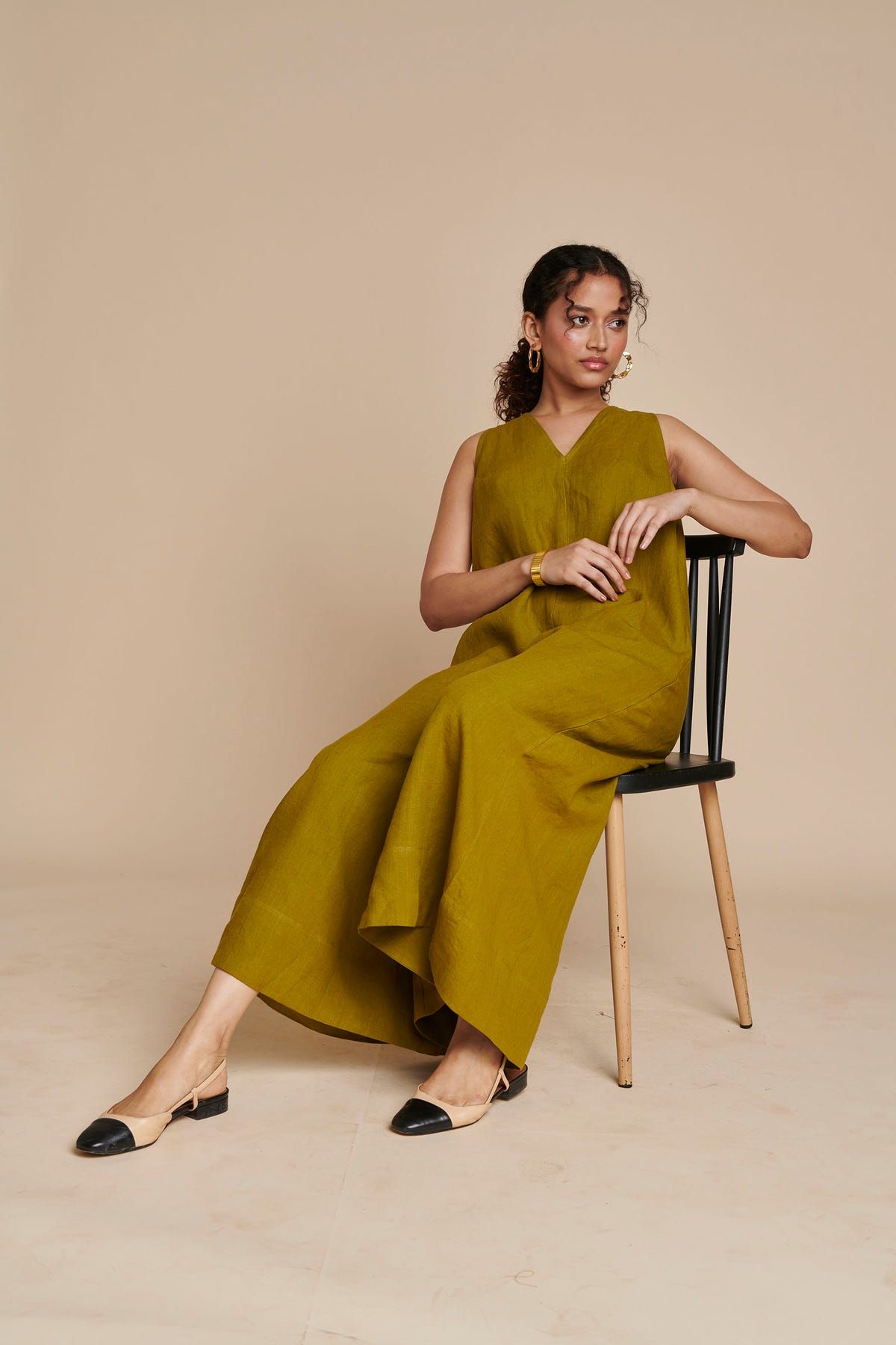 Mehendi Linen Flared Jumpsuit - image 4