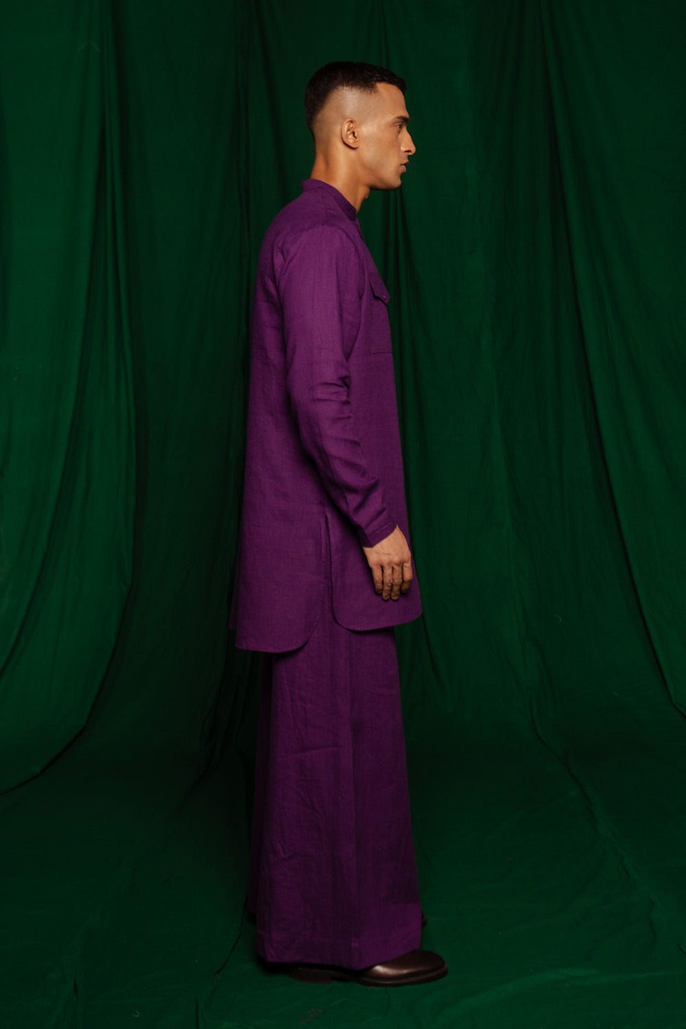 Violet Linen Saif Kurta Set - image 3