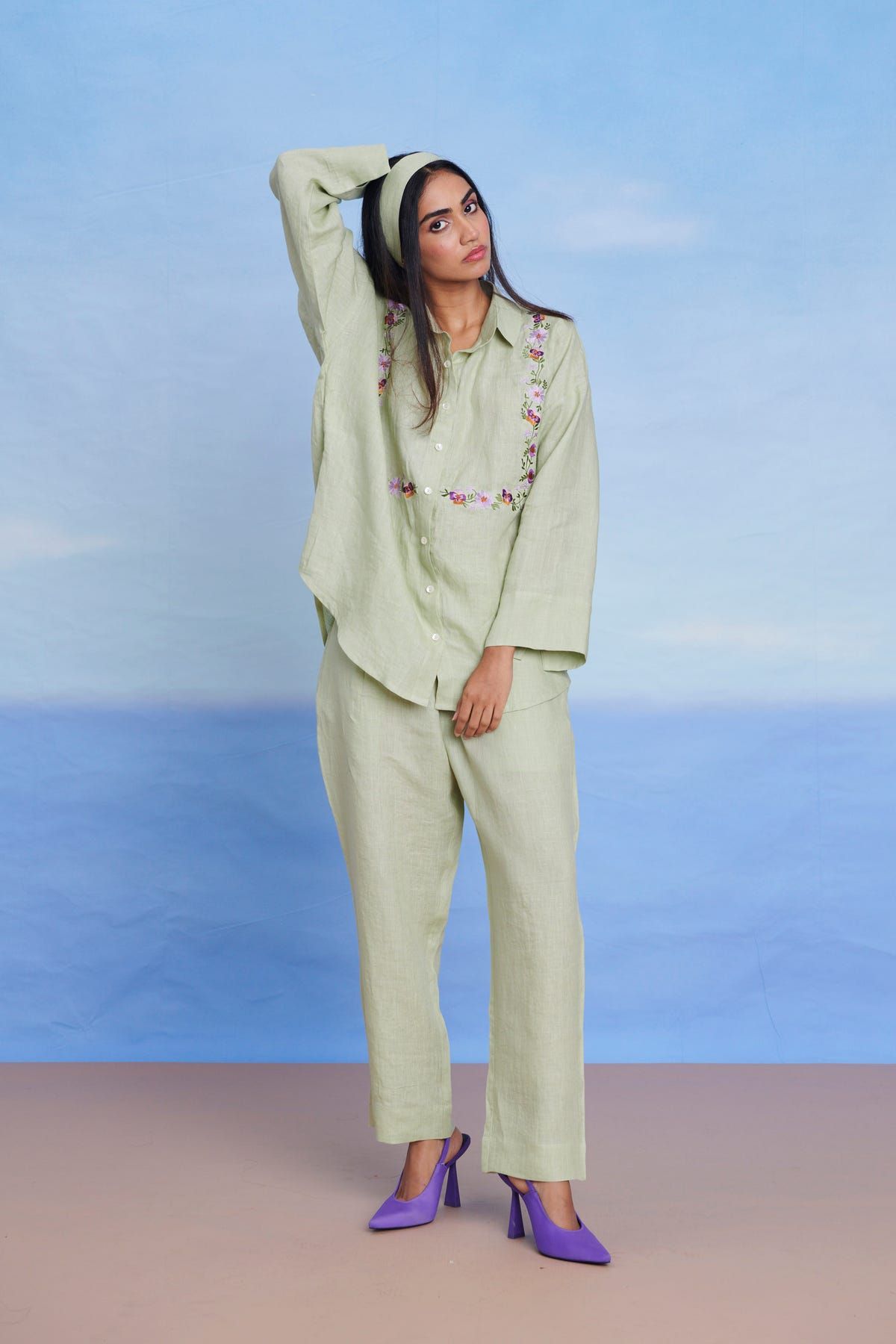 Pista Linen Oversized Flared Shirt - image 5