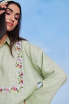 Pista Linen Oversized Flared Shirt view 8