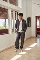 Graphite Linen Men's Jogger Pants - Sale view 1
