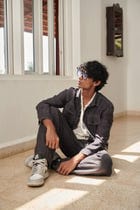 Graphite Linen Men's Jogger Pants - Sale view 3