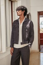 Graphite Linen Men's Jogger Pants - Sale view 6