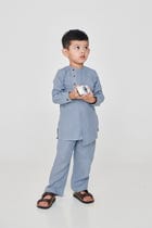 Sky Linen Boys Side Open Kurta Set view 1