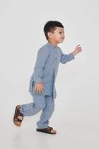 Sky Linen Boys Side Open Kurta Set view 2