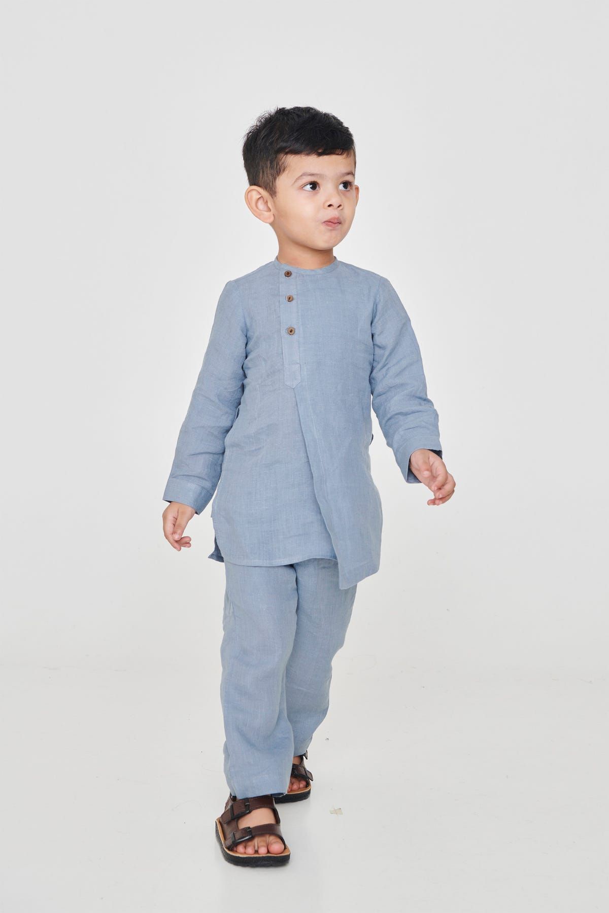 Sky Linen Boys Side Open Kurta Set - image 3