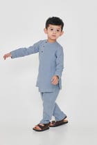 Sky Linen Boys Side Open Kurta Set view 7