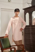 Blush Linen Men's Round Hem Kurta view 1