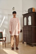 Blush Linen Men's Round Hem Kurta view 2