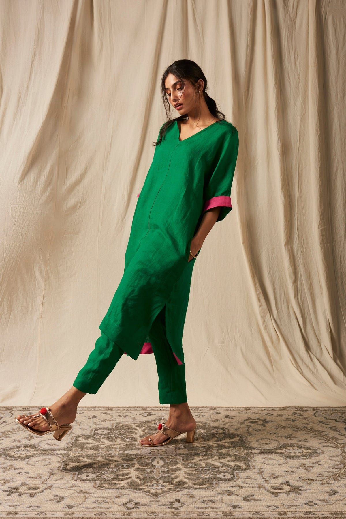Panna Linen Dolman Kurta - Sale - image 6