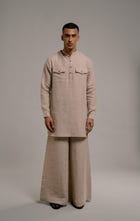 Undyed Linen Men's Saif Kurta Set view 1